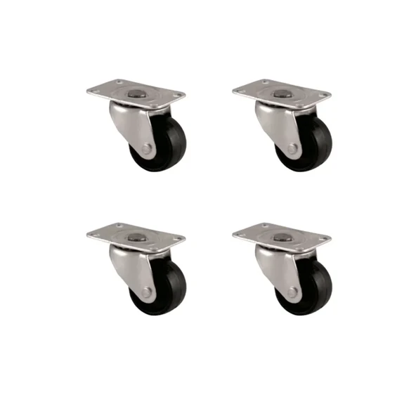 Furç Tablalı Bilyalı Teker - 28MM - Siyah HKS232 - 4 Adet ürün görseli 1