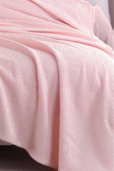 Ecocel Pike Örtü Çift Kişilik 200x230cm Karde PudraPembe - Resim 2