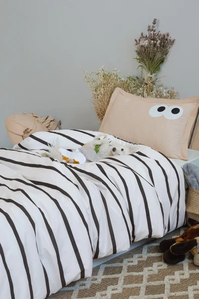 Junior Nevresim Seti Tek Kişilik Funny Kahve ürün görseli 1