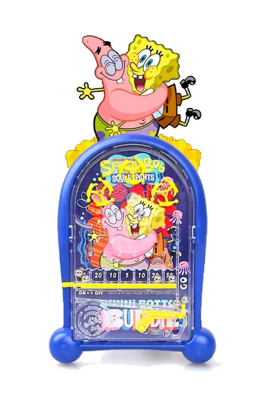 Pinball Oyunu SpongeBob Nostaljik Retro Eğitici El Oyunu Pilsiz 2+ Yaş Çocuk Oyuncak ürün görseli 1