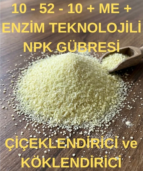 Çiçeklendirici ve Köklendirici Gübre 10.52.10+ME+Enzimli NPK 250 Gr. ürün görseli 1