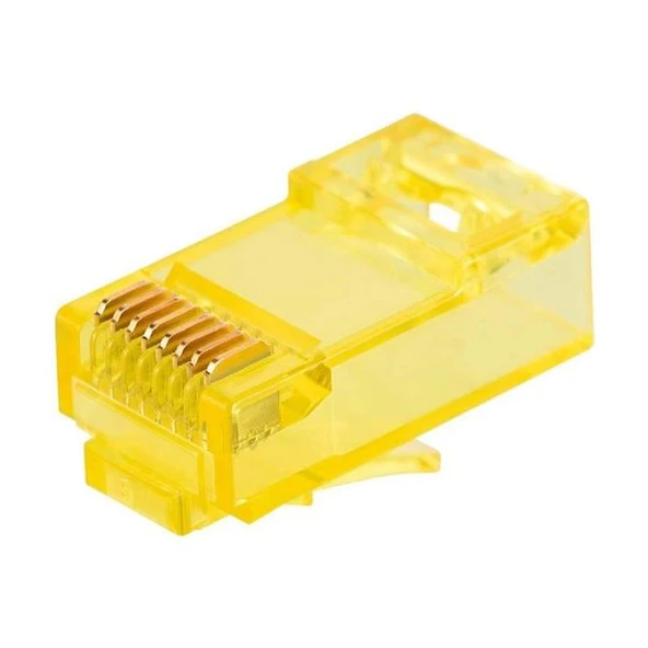 Powermaster PM-22700 RJ45 RJ45 CAT6 8P/8C Sarı Soket (100 Lü Paket) ürün görseli 1