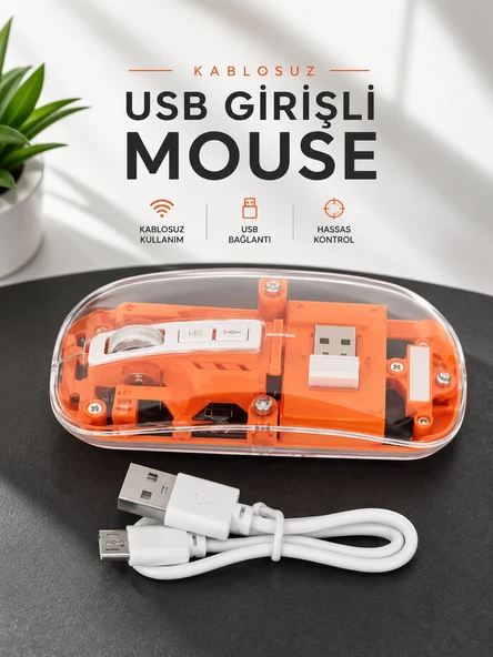 Fare Mouse Çift Modlu Kablosuz Bağlantılı 2.4ghz Destekli ürün görseli 1
