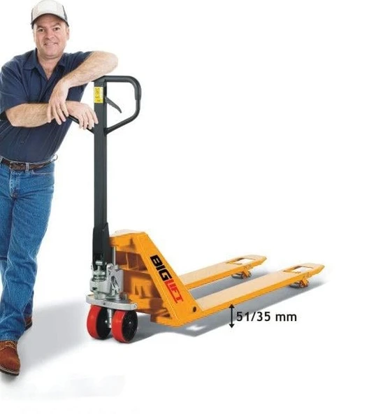 Biglift Alçak Şase Manuel Transpalet 1500 Kg | 50 mm Düşük Profil ürün görseli 1