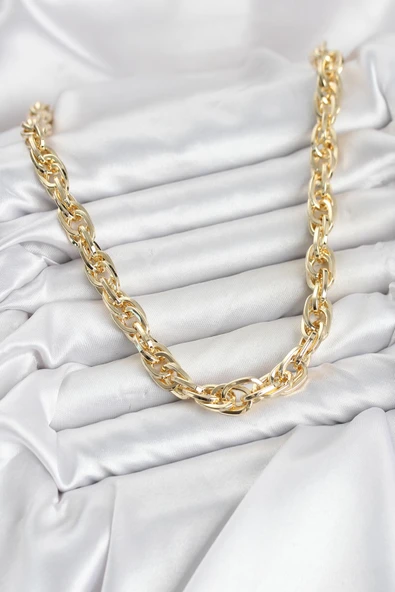CM Kalın Burgu Model Gold Renk 60 cm Kadın Kolye ürün görseli 1