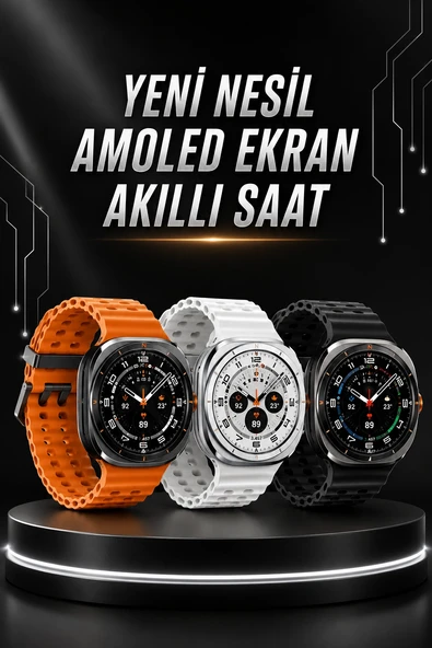 Akıllı Saat Müzik Dinleme Nabız Ölçer Nfc Ve Gps Uyumlu Sesli Asistan ürün görseli 1