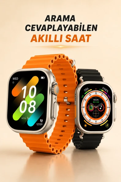 Kablosuz Şarjlı, Çağrı ve Müzik Kontrolü Sağlayan Akıllı Saat ürün görseli 1