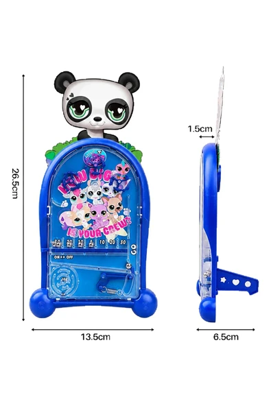 Pinball Oyunu Littlest Pet Shop Nostaljik Retro Eğitici El Oyunu Pilsiz 2+ Yaş Çocuk Oyuncak ürün görseli 1