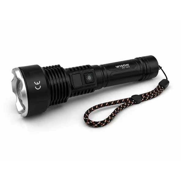 Ws-7878 30watt 3000 Lümen Uzun Menzilli Usb Type-c Şarjlı El Feneri ürün görseli 1