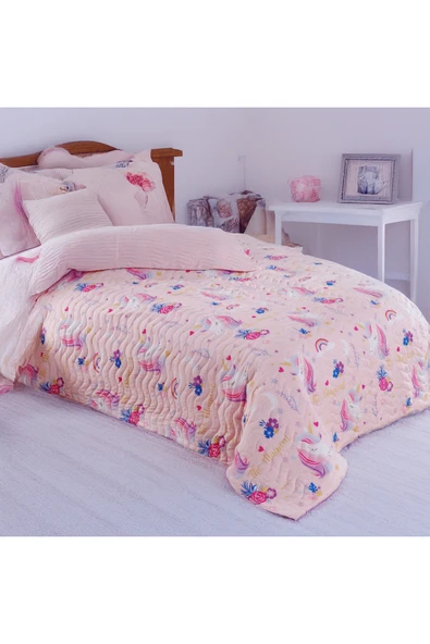Çok Amaçlı Örtü Tek Kişilik MagicAl Pembe ürün görseli 1