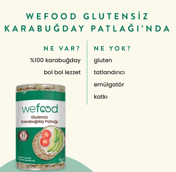Wefood Karabuğday Patlağı 100 Gr - Resim 3
