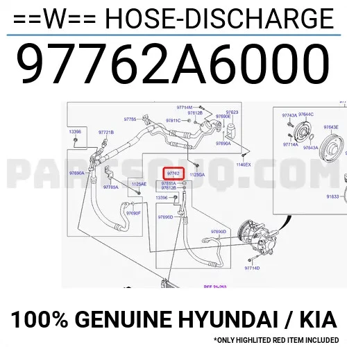 97762a6000 Mobis Kia Ceed  Klima Çıkış Borusu 2012-18 - Resim 2