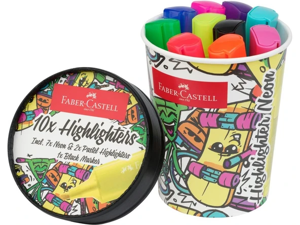 Faber-Castell Fosforlu Kalem Ice Cream Neon 10X 5030254695000 ürün görseli 1