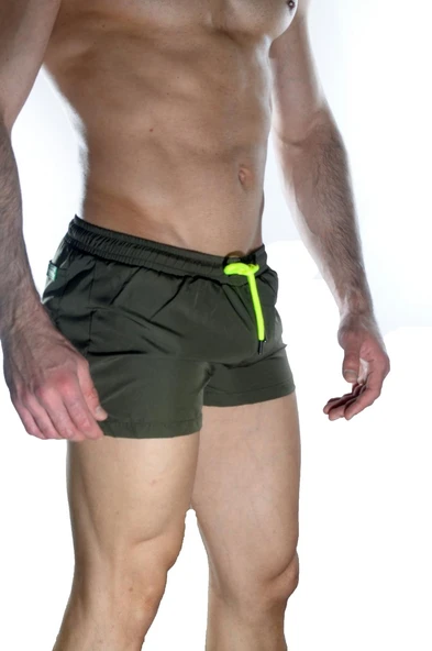Erkek Yeşil Mini Mayo Short - Resim 5