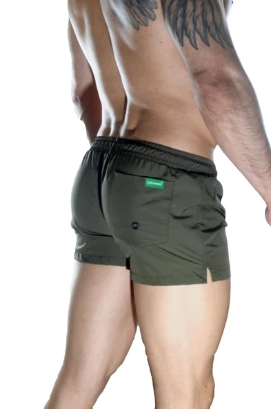 Erkek Yeşil Mini Mayo Short - Resim 4