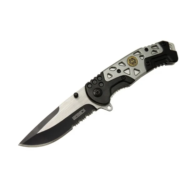 Lanmark MX10 Gri Testereli Outdoor Çakı 21 cm - Otomatik, Perçinli ürün görseli 1