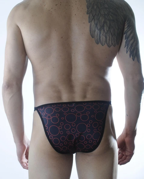 Erkek Metalli Daire Desenli Slip - Resim 2