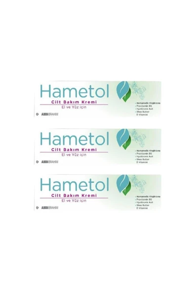 Hametol El ve Yüz İçin Cilt Bakım Kremi 30 gr X 3 Adet ürün görseli 1
