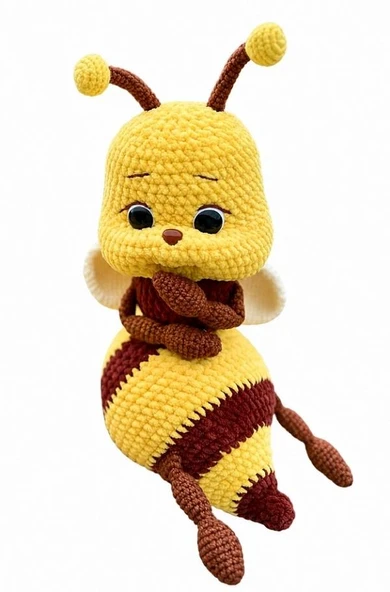 Sevimli Yumoş Arı Amigurumi Organik Oyuncak ürün görseli 1