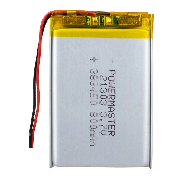 Powermaster 383450 3.7 Volt 800 Mah Lityum Polimer Pil ürün görseli 1