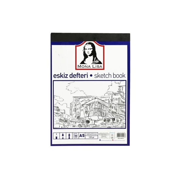 Südor Mona Lisa A5 Aydınger Eskiz Defteri 50 Yaprak 120 Gram Bn05-5 ürün görseli 1