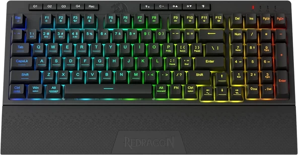 Redragon K515 Pro Shiva Rgb Kablosuz Membranlı Türkçe Oyun Klavyesi, 98 Tuşlu Mekanik Hissi Klavye Ve Smooth Lineer Switch,makro Ve Multimedya Tuşları ürün görseli 1