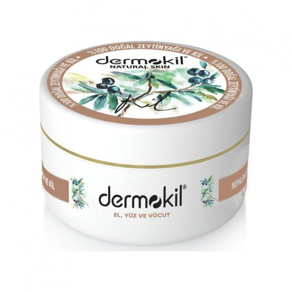 Dermokil El, Yüz ve Vücut Bakım Kremi 300 ml Doğal Zeytinyağı & Kil Nemlendirici ürün görseli 1