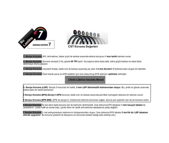 Cst C1920 Platınum Protector 700x35c Dış Lastik - Resim 4