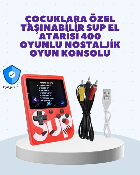 Nevamel Şarjlı Taşınabilir El Oyun Konsolu 400 Oyun ürün görseli 1