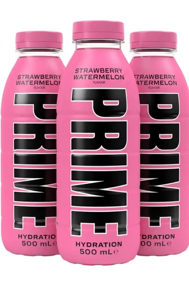 Prime Hydration Strawberry Watermelon 500 ml – Çilek & Karpuz Aromalı Sporcu İçeceği (3 ADET) ürün görseli 1