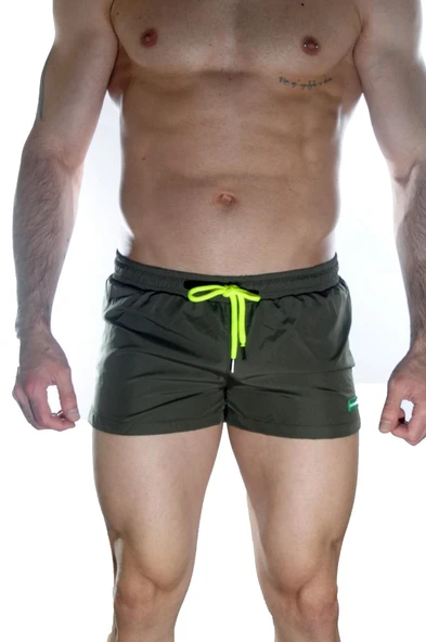 Erkek Yeşil Mini Mayo Short - Resim 2