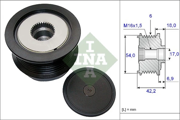 Opel Alternatör Kasnagı - Alternatör Kasnagı - İna 535 0188 10 ürün görseli 1