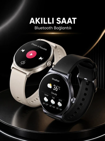 Akıllı Saat Sesli Görüşme Bluetooth Bağlantılı 3 Kordonlu ürün görseli 1