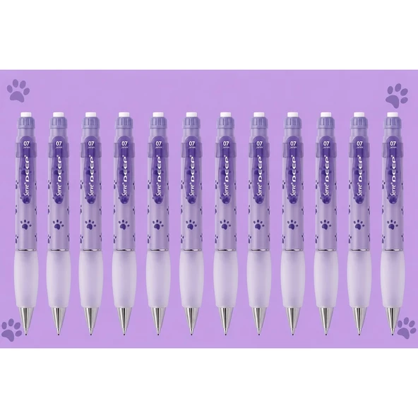 Versatil Kalem Deep 0.7 mm Lavanta Köpek Patisi 12'li Paket ürün görseli 1