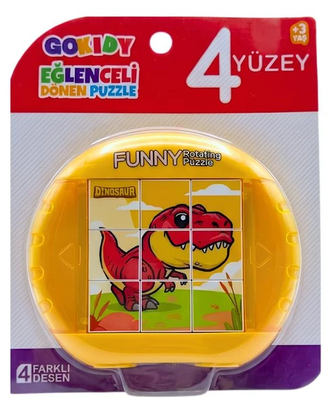 Gokidy 4 Farklı Eğlenceli Dönen Puzzle Sarı ürün görseli 1