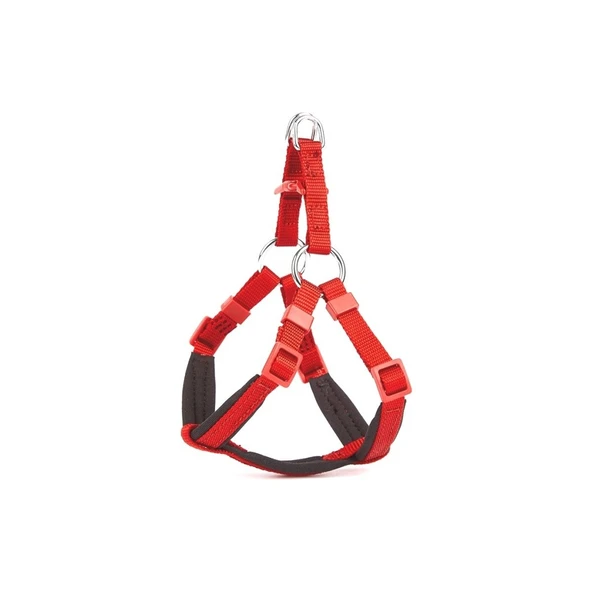Doggie Konforlu Dokumadan El Yapımı Ronin Model Köpek Göğüs Tasması XXS-1x30-35cm - Red ürün görseli 1
