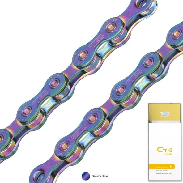 Kmc Tec Zincir Ct-8 6/7/8 Vites Rainbow 116 Bakla Raınbow ürün görseli 1