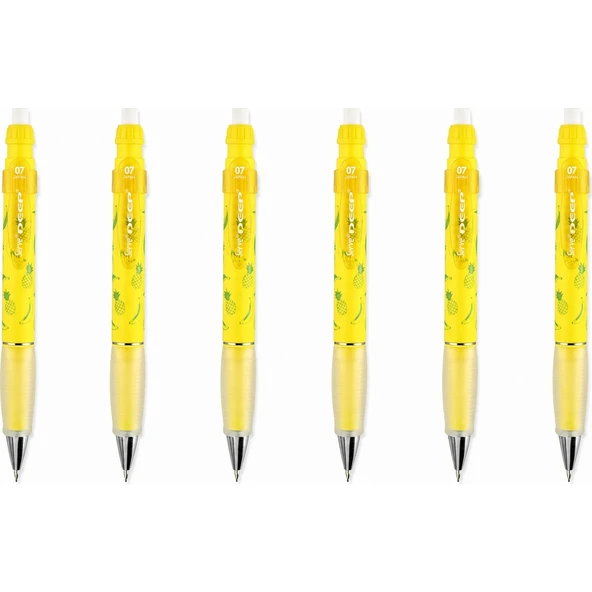 Deep Versatil Kalem 0.7 mm Fosforlu Sarı Ananas Muz 6'lı Paket ürün görseli 1