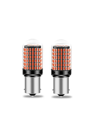 KIRMIZI 93 Tek Duy Led P21w 1156 Ba15s 144 Ledli Ultra Güçlü Işık (2 ADET) ürün görseli 1