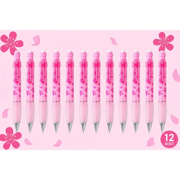 Versatil Kalem Deep 0.7 mm Şeker Pembe Çiçek 12'li Paket ürün görseli 1