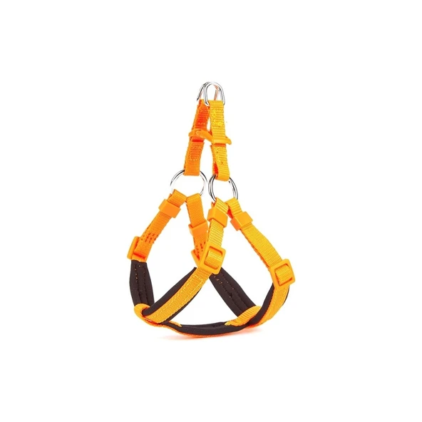 Doggie Konforlu Dokumadan El Yapımı Ronin Model Köpek Göğüs Tasması XXS-1x30-35cm - Orange ürün görseli 1