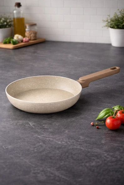 LAVONNI Valeria 24 cm Granit Ezme Tava Cappucıno Yapışmaz ürün görseli 1