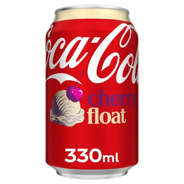 Coca Cola Cherry Float - Kiraz ve Vanilya Aromalı Gazlı İçecek 330 ml ürün görseli 1