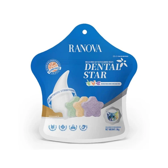 Ranova Dondurularak Kurutulmuş Karışık Dental Kedi Ödülü 36 gr ürün görseli 1
