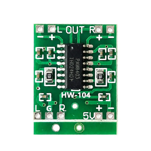 Ultra Minyatür Amfi Kartı 2*3W Class D PAM8403 Power Amplifier Board 2.5~5V USB Beslemeli ürün görseli 1