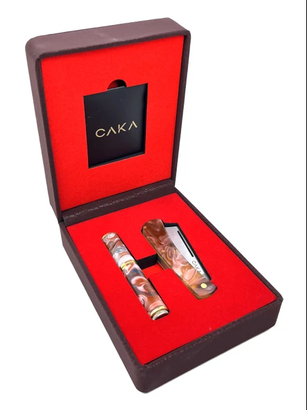 Caka Origin Origin - Bıçak Çakmak Seti - Kızıl Kahverengi ürün görseli 1