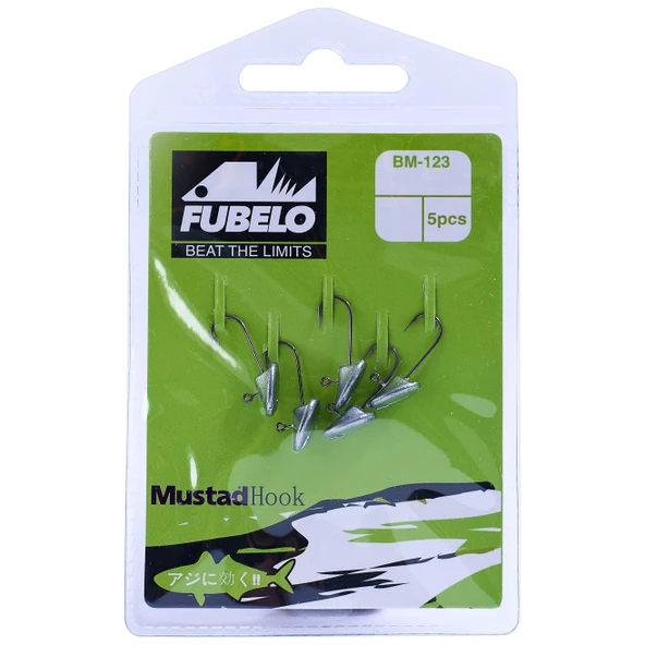 Fubelo Flat Head 5 Adet Jig Head  2.5 Gr - 8 No ürün görseli 1