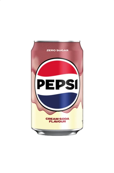 Pepsi Cream Soda Flavour Zero Sugar - Vanilya Kola Aromalı Gazlı İçecek 330 Ml ürün görseli 1
