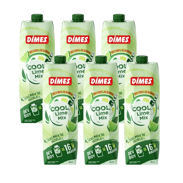 Dimes Cool Lime Özü 1 lt 6 lı ürün görseli 1