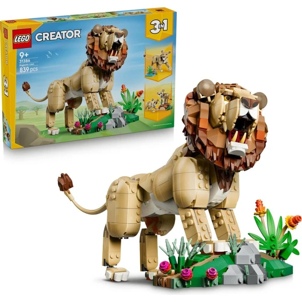 LEGO 31386  Creator 3’ü 1 Arada Vahşi Hayvanlar: Görkemli Aslan ürün görseli 1